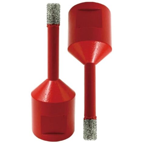 Foret diamanté 6 mm (1/4 po) - 2 pièces, foret diamanté brasé sous vide avec filetage 5/8-11, scie cloche diamantée pour porcelaine, céramique, granit, brique, marbre (standard 6 mm)