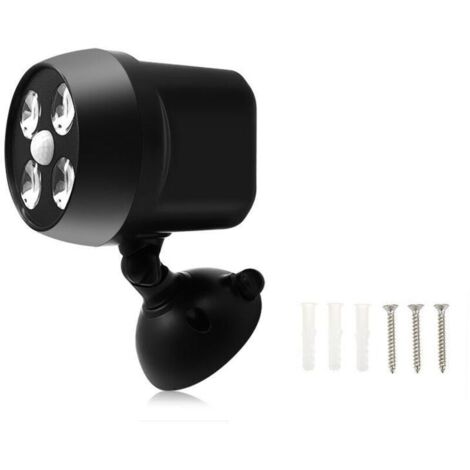 Projecteur LED étanche avec détecteur de mouvement sans fil, éclairage de sécurité extérieur pour escaliers, couloirs, jardins et terrasses.