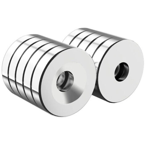 Aimants super puissants 20 x 4 mm, 10 pièces, aimants ronds, disques super puissants pour travaux manuels, casiers, rangement d'outils, bricolage, portes d'armoires, bois