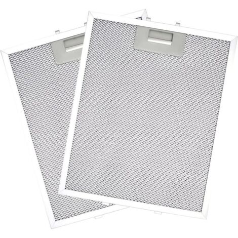 Lot de 2 filtres de remplacement pour hottes aspirantes, 320 x 260 mm, filtres universels en alliage d'aluminium, filtres pour hottes de cuisine (1/4)