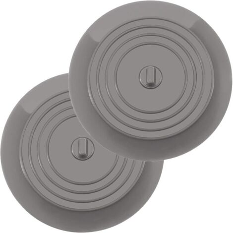 Lot de 2 bouchons de baignoire en silicone, universels, pour cuisines, salles de bains et buanderies (15,3 cm/6 pouces)