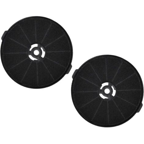Lot de 2 filtres à charbon actif pour hottes de cuisine, 140 x 25 mm, système de purification de l'air, accessoires de ventilation, installation facile. (1/4)