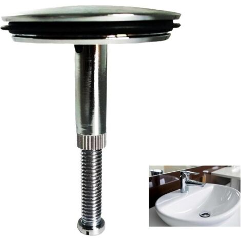 Bouchon de baignoire de qualité supérieure - 43 mm - Acier inoxydable - Pour lavabo et baignoire - Pour bonde standard - Réglable (1/4)