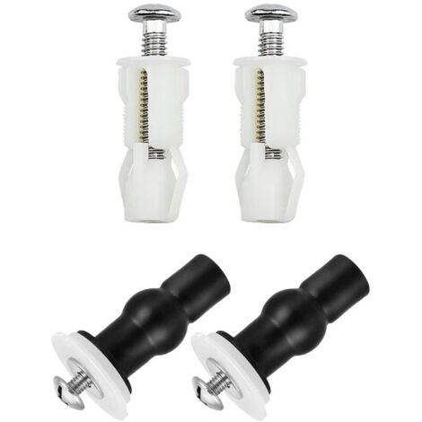 Lot de 4 Abattant WC Fixations Charnières Vis D'expansion pour Couvercle de Toilette Fixation Abattant WC Vis pour Lunette Toilette Ensemble, Pièces de Rechange pour Couvercle de Toilette