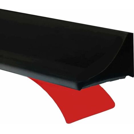 2m Noir Barriere Douche Et Système De Rétention Silicone,Anti Débordement Seuil De Douche Barrage D'eau En Caoutchouc Autocollante,Joint Porte Etanche Pour Sol De Salle De Bain