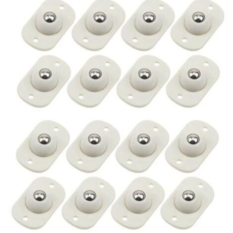 16 x Roulettes de Transfert Auto-adhésives Roulettes à Billes Adhésives Roues à Bille de Convoyeur Adhésives Rotation à 360° pour Pied de Meuble