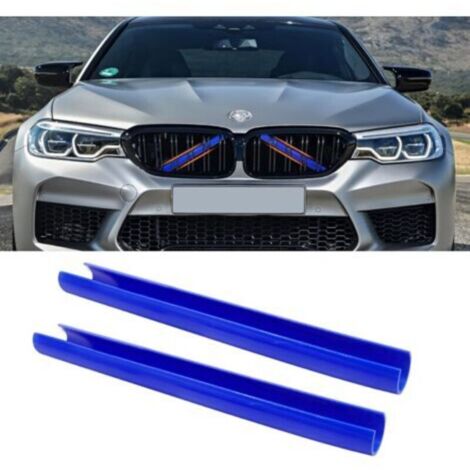 1 Pairec Bandes de Calandre, Garniture Inserts Calandre Compatible avec BMW Série 1 2 3 4 5 6 7,Compatible avec F20 F21 F22 F23 F30 F31 F32 F33 F36 G30 G32 G11 G12 G14 Accessoire(Bleu)