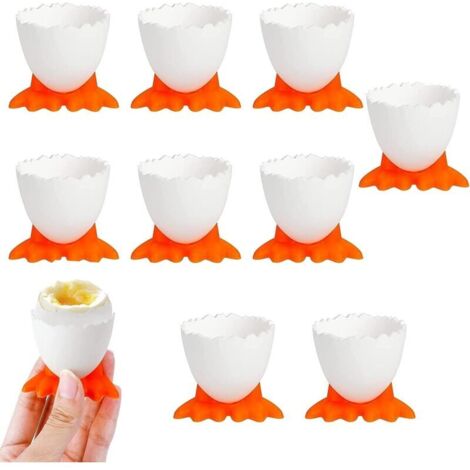 Coquetiers en plastique - Support à œufs portable - DIY - 9 pièces - 5,5 × 4,6 × 4,5 cm - Pour cuisine, camping, pique-nique (1/4)