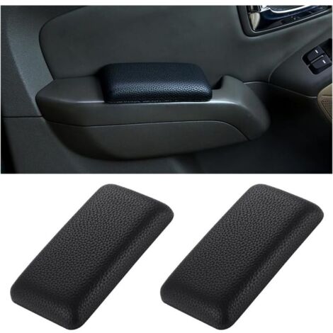 2 Pièces Coussin De Soutien Pour Accoudoir De Portière De Voiture, Coussin Protection Pour Accoudoir Porte En Cuir Souple, Coussin Genoux Universel Pour La Plupart Des Voitures(Noir)