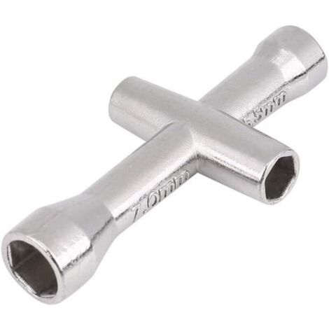 Clé cruciforme en métal 4/5/5,5/7 mm, pour les roues des autoroutes télécommandées. (1/4)