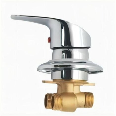 Tigrezy -Mitigeur Cabine de Douche Robinet de douche en laiton Inverseur de sortie Robinet mitigeur de douche chromé Connecteur G1/2 Mitigeur d'eau froide