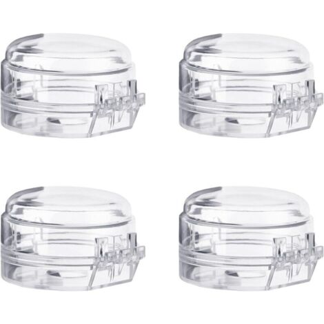 Lot de 4 couvercles de protection pour bouton de cuisinière à gaz, protection enfant, couvercle transparent, bouton amovible, couvercle étanche à l'huile