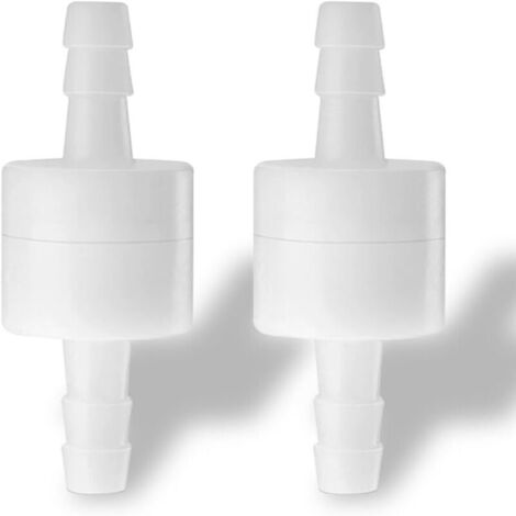 Clapet anti-retour en ligne en plastique, deux clapets anti-retour de 6 mm, dont un pour l'eau