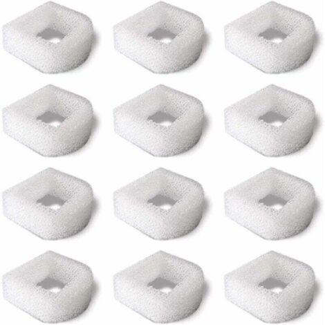 Filtre en Mousse de Rechange Accessoire (Pack de 12) pour Fontaine à Eau pour Chat Chien Animaux- Compatible avec Fontaines en Céramique et Fontaines Drinkwell 360 en Acier