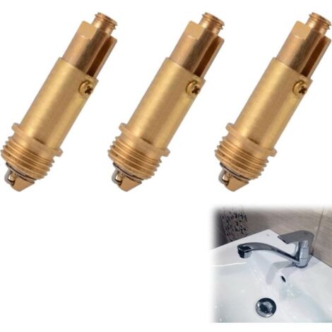 Lot de 3 bouchons de lavabo escamotables, remplacement pour lavabo, bouchon de vidange d'évier, boulons à clic pour lavabo escamotable, adaptés à la plupart des bouchons de vidange de lavabo de baigno (1/4)