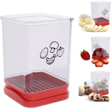 Coupe-fruits, coupe-fraise, banane, raisin, œuf, ustensile de cuisine en acier inoxydable, outil de découpe portable (1 pièce)