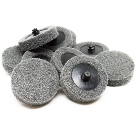 Disques de ponçage de 2 pouces, changement rapide, en carbure de silicium, pour préparation de surface, polissage (10 pièces grises) (1/4)