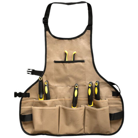 Tablier de jardinage à grandes poches pour femme, tablier à outils imperméable à 14 poches, tablier de travail robuste, tailles M à XL (1/4)