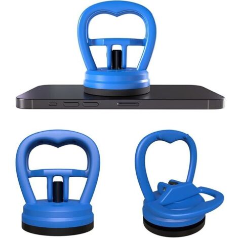 Ventouses 2 Pièces - Outil de Débosselage et d'Ouverture pour Appareils Électroniques Jusqu'à 15 kg - Robustes et Petites - Bleu