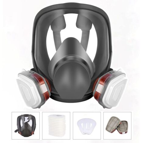 Masque facial intégral réutilisable - Respirateur facial intégral 6800, pour peinture, poussière, produits chimiques, formaldéhyde, polissage, teinture, pulvérisation automobile (1/4)