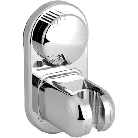 Support de pommeau de Douche réglable, Base de Support Auto-adhésive pour pommeau de Douche à Main chromée, Montage Mural, Aucun perçage requis, Assemblage de Douche Universel