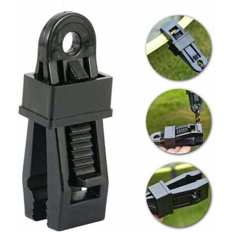 Lot de 12 pinces à bâche robustes, clip pour tente extérieure pour maintenir la bâche, le pare-soleil de voiture, la piscine