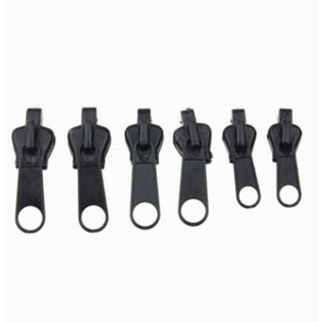 Fermeture Eclair Fabriqué, 6 Pièces Curseur Fermeture Eclair Clipsable Kit Réparation Fermeture éclair Curseur Fermeture Eclair pour Vestes, Manteaux, Valises
