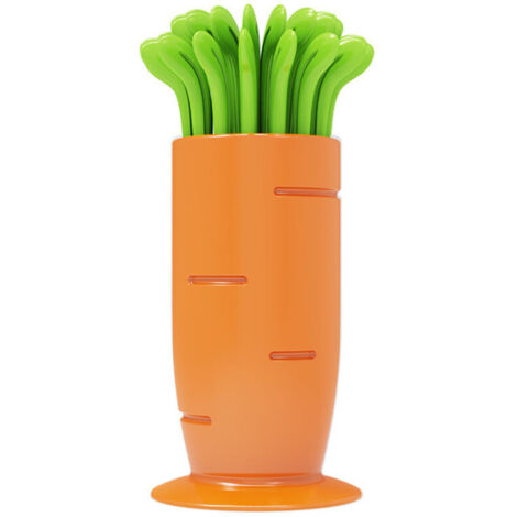 30 PCS Ensemble de fourchettes à fruits carottes, Fourchettes à fruits et à salade, Fourchettes à Dessert, Fourchettes à Cocktail, Mini fourchettes fourchettes à fruits, pic apéritif plastique