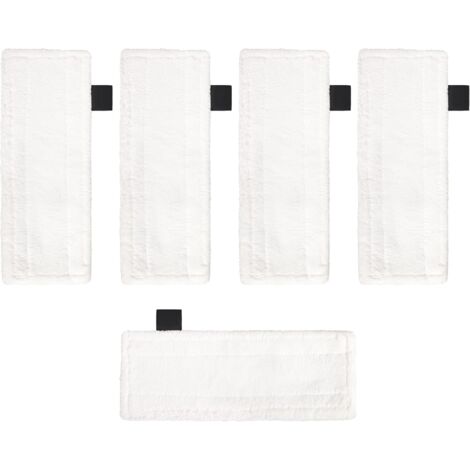 Lot de 5 tampons de nettoyage en microfibre compatibles avec nettoyeur vapeur Karcher EasyFix SC2 SC3 SC4 SC5 Series Tampons de rechange pour nettoyeur vapeur (blanc) (1/5)