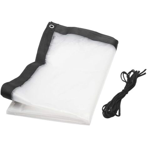 Bâche Transparente imperméable Tissu de Film de Feuille de bâche de Jardin PE avec/Oeillets et lanière Heavy Duty/Anti Gel/Anti-UV/Windproof Plant Isolation Canopy Cover for Greenhouse (1/5)