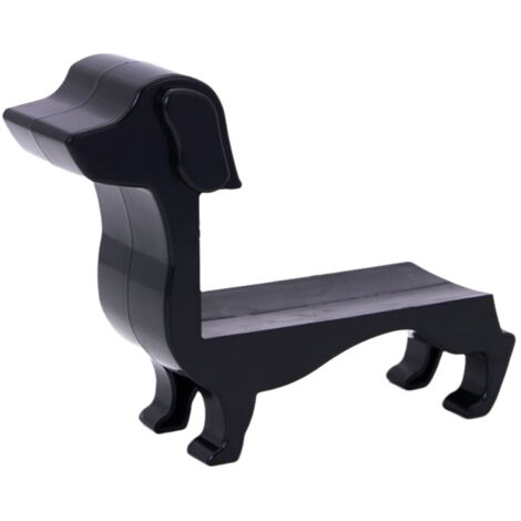 Porte-Bouteille de Vin Teckel, Casier à Vin, Organisateur de Vin de Cuisine pour Chien, Support de Bouteille de Vin Décoratif de Table, Casier à Vin de Comptoir pour Chien (Noir) (1/5)