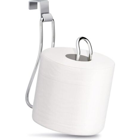 Porte-papier toilette, porte-papier toilette à poser sur le réservoir, porte-rouleau de papier toilette, rangement pour papier toilette de salle de bain (1/4)