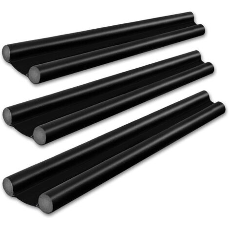 3 pièces Boudin de Porte Double Isolant 96 cm - Bas de Porte Anti Froid et Anti Bruit Lavable - Isolation Porte d'Entrée, Dessous de Porte Boudin Porte d'Entrée Anti Courant d'air, Noir (1/4)