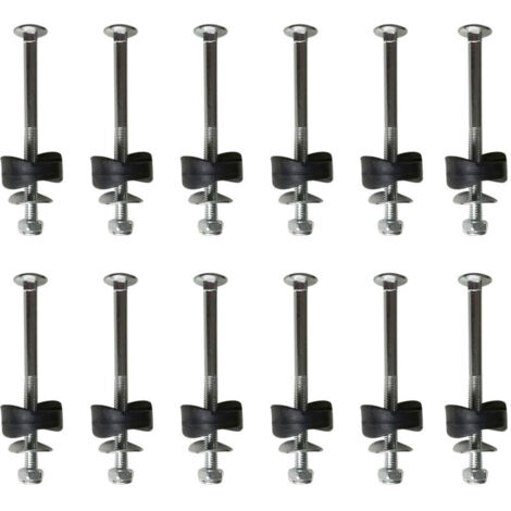 Lot de 12 vis et boulons pour trampoline, boulons et écrous, entretoises pour poteaux de clôture, accessoires de remplacement pour trampoline (1/4)
