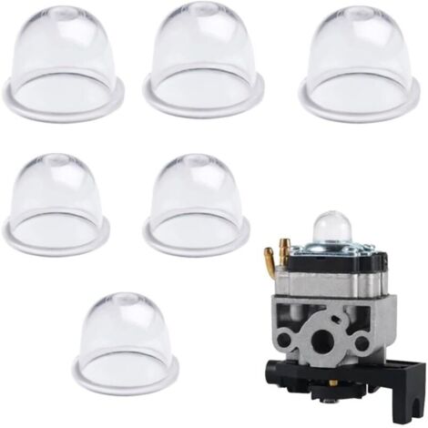 Lot de 12 pistons d'amorçage pour pompe à carburant, pour tondeuses, souffleurs, coupe-bordures, taille-haies, taille-bordures et tronçonneuses