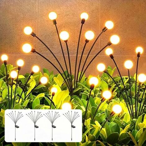 Tigrezy - 4pcs 10 LED solaire jardin lumière - 2 modes de lumière étanche ip65 (1/4)