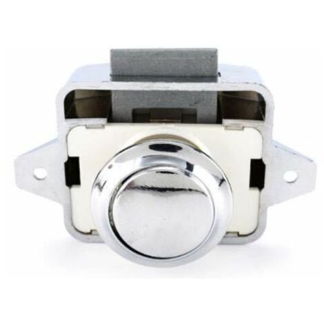 5 pièces,Bouton poussoir Loquet - sans clé Serrure de meuble,Argent (1/4)