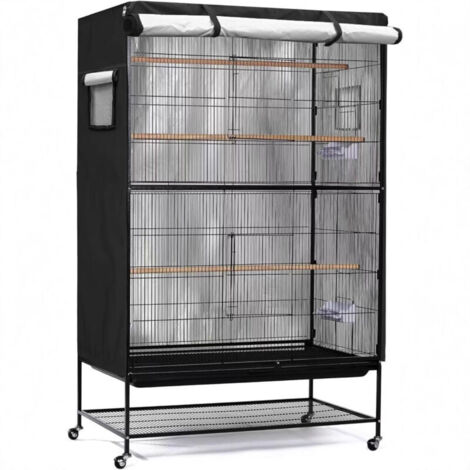 Housse pour cage à oiseaux, grande housse pour cage à oiseaux, filet pour cage à oiseaux d'intérieur et d'extérieur, housse multifonctionnelle résistante à la lumière pour cage à perroquet