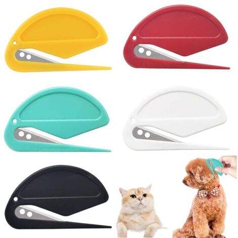 Lot de 5 peignes à nœuds pour chats, peignes à nœuds pour animaux de compagnie, outil d'épilation pour chiens et chats, fournitures de toilettage pour chiens et chats (1/4)