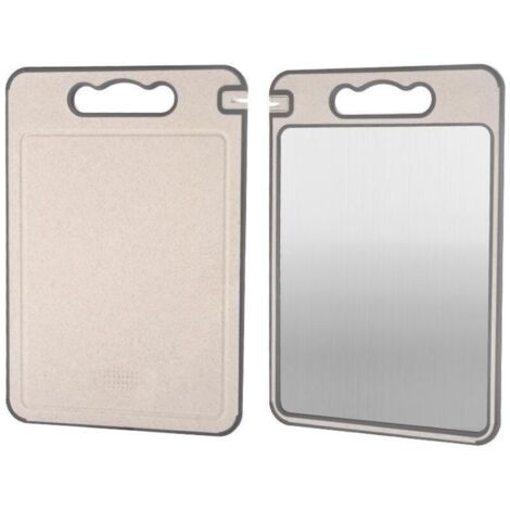 Planche à découper double face pour la cuisine, non toxique, antidérapante, rainure pour jus, qualité alimentaire, lavable au lave-vaisselle, facile à nettoyer (1/4)
