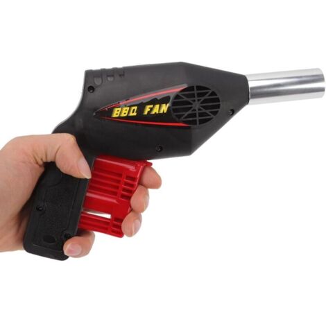 Souffleur d'air, soufflet de cheminée, soufflet de barbecue, ventilateur de refroidissement portable, outil de soufflage pour la cuisine en plein air et le camping. (1/4)