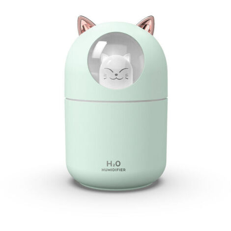 Tigrezy 300 ml Mini humidificateur à ultrasons, fonction de lumière nocturne, muet, convient pour salon, chambre à coucher, bureau, cadeau créatif pour les enfants, les amis et les amoureux (1/4)