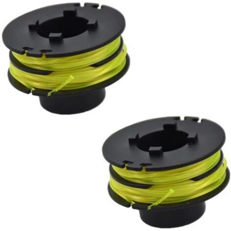 2 jeux de bobines et de capuchons de rechange pour coupe-bordures/débroussailleuse Ryobi RAC118.