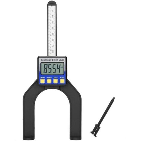Jauge de profondeur numérique - Règle de mesure de profondeur de scie à table 0-80 mm (1/4)