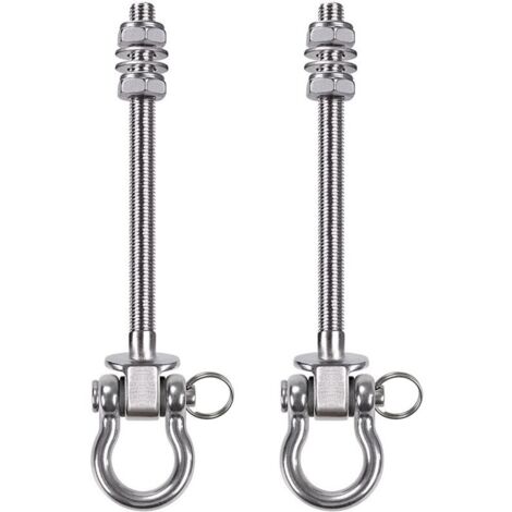 2 boulons de suspension de 23,5 cm pour hamac, kit de fixation pour balançoire, chaise d'intérieur/extérieur, corde de yoga, sac de frappe, sac de sable