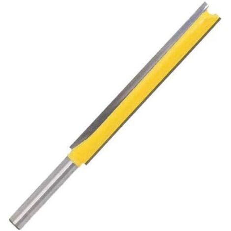 Fraise à défoncer, tige de 6,35 mm, largeur de 9,5 mm, lame droite de 7,6 cm, pour coupe affleurante, 1 pièce