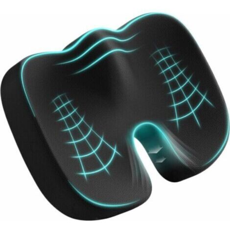 Tigrezy Coussin de siège pour coccyx, coussin de siège ergonomique en mousse à mémoire de forme pour bureau, voiture, fauteuil roulant (1/4)