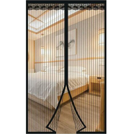 Porte Moustiquaire Aimantée, 90x210cm Porte De Balcon Aimantée Rideau Anti-Mouches Sans Perçage, Rideau Anti-Insectes, Porte Moustiquaire, Portes Battantes Pour Porte Patio Salon