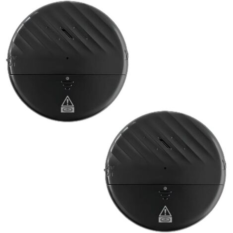 Alarme de détection de vibrations 125 dB, fonctionne sur piles, sensibilité réglable, indicateur LED, blanc, pour portes et fenêtres (lot de 2).