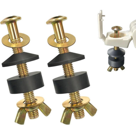 Kit de remplacement de vis pour abattant de toilette avec languette de levage, quincaillerie de rechange pour charnières de siège de toilette à montage supérieur (lot de 2) (1/4)